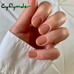 Cyflymder 24Pcs/Set Single Color Glossy False Nails Full Cover Removable Fake Nails Art Faux Acrylic Press on Nail Tools Short Nails Tips