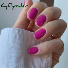 Cyflymder 24Pcs/Set Single Color Glossy False Nails Full Cover Removable Fake Nails Art Faux Acrylic Press on Nail Tools Short Nails Tips