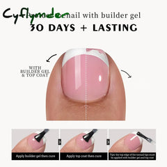 Cyflymder 120Pcs False Toes Nails French Square Full Cover Nude Pink Artificial Fake Toenail Acrylic Foot Nail Art Tips Manicure Tools