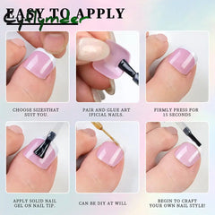 Cyflymder 120Pcs False Toes Nails French Square Full Cover Nude Pink Artificial Fake Toenail Acrylic Foot Nail Art Tips Manicure Tools