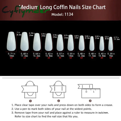 Cyflymder 24 Pcs Glossy Medium Long Ballerina Press On Nail Pink And Purple Gradient Fake Nail Artificial Solid Color False Nail For Women