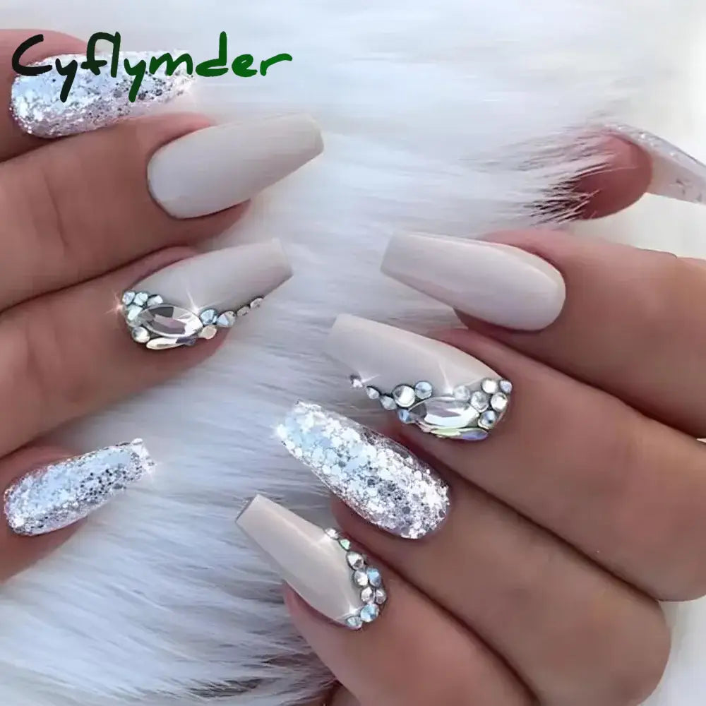 Cyflymder 24 Pcs Short Squoval Press On Nails Pink Gradient Stripe Pattern Fake Nails Glossy Artificial Finger Manicure False Nails