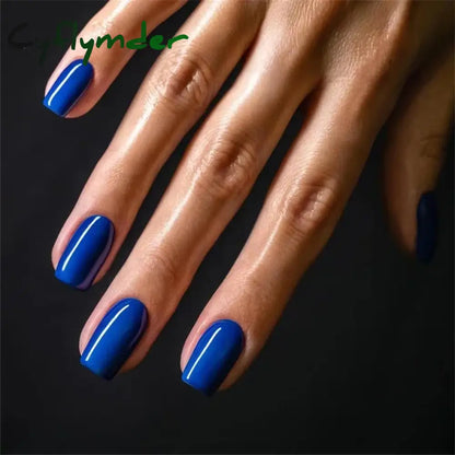 Cyflymder 24pcs Artificial Nail Art Fake Nails Full Coverage Removable Ballet Short Press On Nails tips Chips Waterproof Solid Colour set