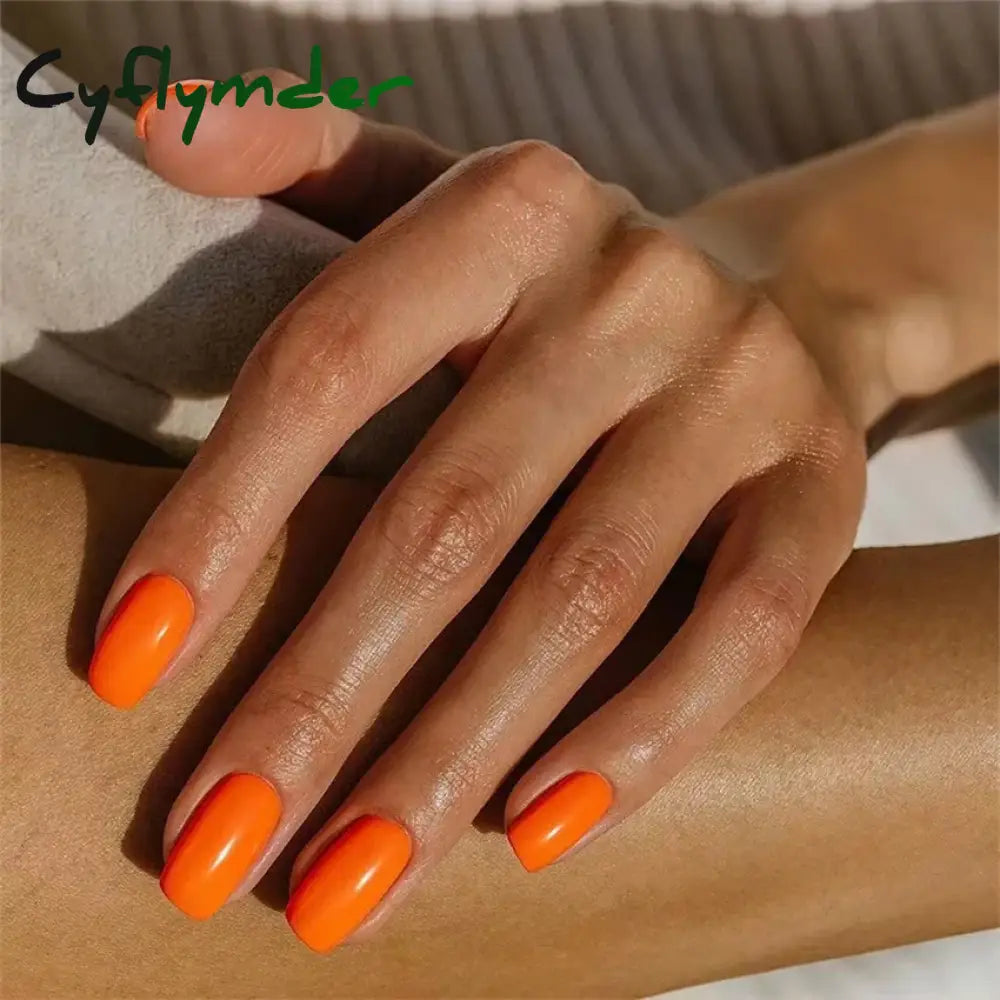 Cyflymder 24pcs Artificial Nail Art Fake Nails Full Coverage Removable Ballet Short Press On Nails tips Chips Waterproof Solid Colour set