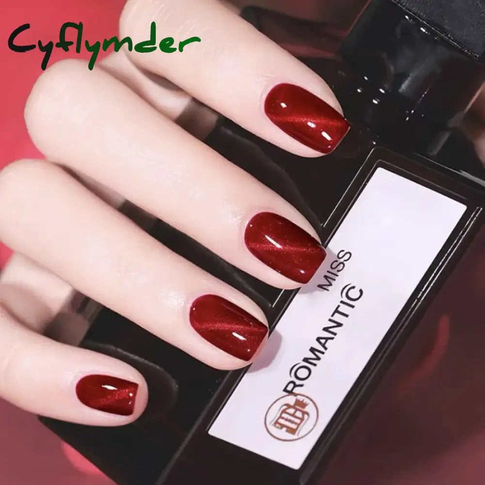 Cyflymder 24pcs/box Cat Eye Phototherapy Nail Patch Wearable Fake Nail Short False Nail Wedding For Winter Autumn wearable full cover