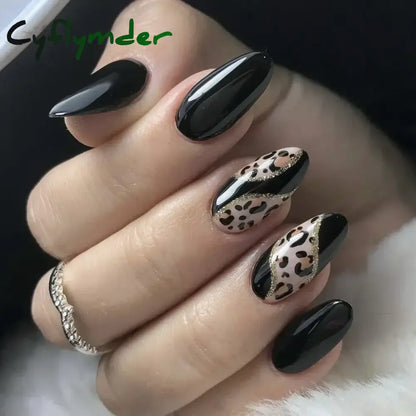 Cyflymder 24pcs/Box Long Coffin False Nails Art Rose with Glue Wearable Nude Pink White Color Jelly Nails Tips Full Cover Press On Nails