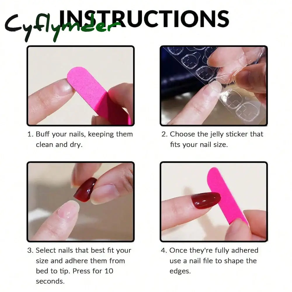 Cyflymder 24PCS Medium Stiletto Pink Ballectcore Tip Press on Nails Full Cover Fake Nail Set For Girl Mother Women Gift