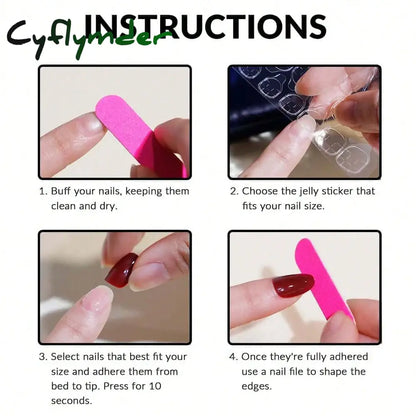 Cyflymder 24PCS Medium Stiletto Pink Ballectcore Tip Press on Nails Full Cover Fake Nail Set For Girl Mother Women Gift