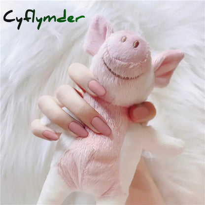 Cyflymder 24Pcs/Set Almond Gradient Press On Nail Art Wearable Fake Nails Pointed Simple Ballet Coffin Reusable False Nails Tips Finished