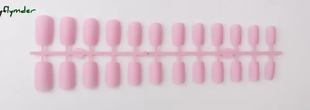 Cyflymder 24Pcs/Set Matte False Nails Glue Square Head Frosted Press On Fake Nail Tips Full Cover Artificial Fingernails Ballet Detachable