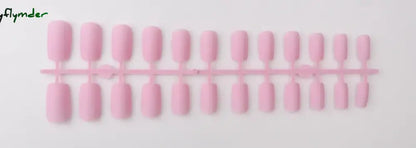 Cyflymder 24Pcs/Set Matte False Nails Glue Square Head Frosted Press On Fake Nail Tips Full Cover Artificial Fingernails Ballet Detachable