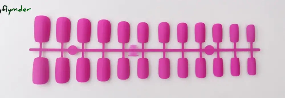 Cyflymder 24Pcs/Set Matte False Nails Glue Square Head Frosted Press On Fake Nail Tips Full Cover Artificial Fingernails Ballet Detachable