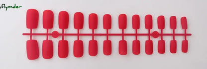 Cyflymder 24Pcs/Set Matte False Nails Glue Square Head Frosted Press On Fake Nail Tips Full Cover Artificial Fingernails Ballet Detachable
