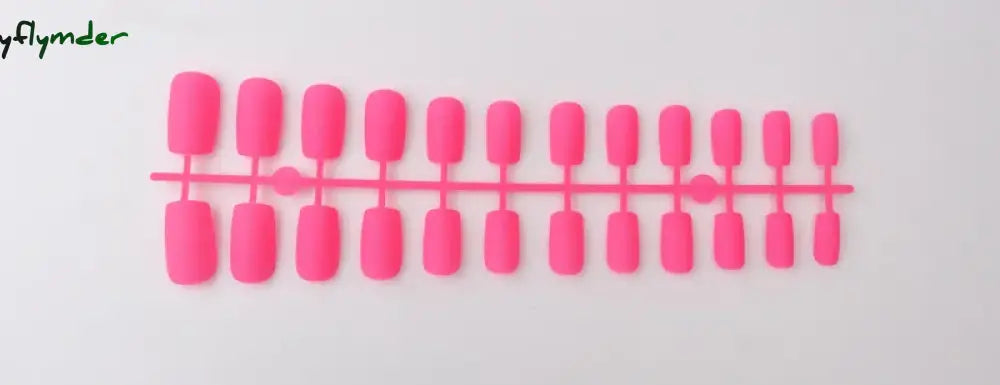 Cyflymder 24Pcs/Set Matte False Nails Glue Square Head Frosted Press On Fake Nail Tips Full Cover Artificial Fingernails Ballet Detachable