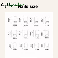 Cyflymder 24pcs/set Short Square Fake Nails for Women Girls Pink Green Blue Yellow Purple Tips Faux Ongles Press on False Nail Supplies